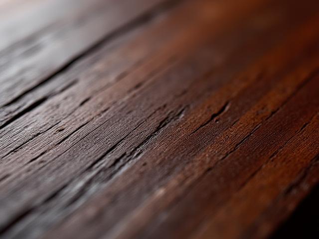 Detailed shot of rich American Walnut wood, showing its deep, luxurious tone and fine grain suitable for elegant millwork.